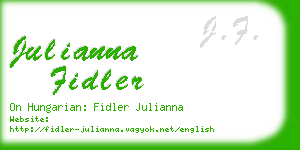 julianna fidler business card